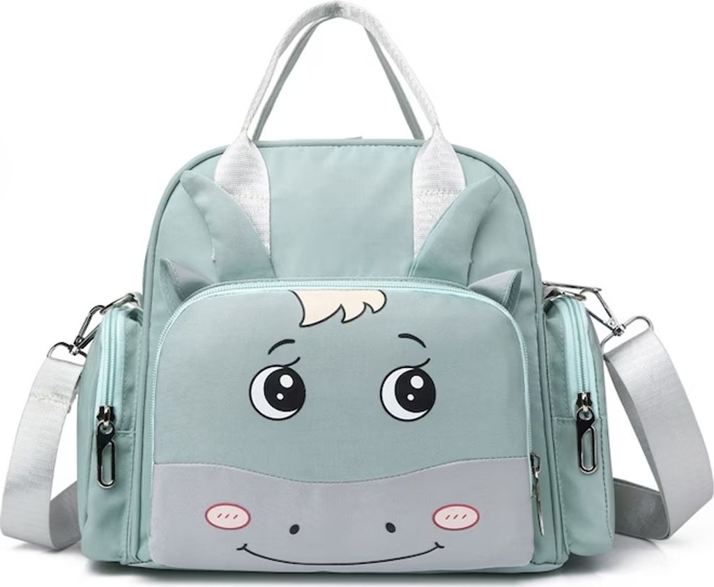 ASKSA Baby Wickelrucksack Wickeltasche Rucksack mit wasserdicht Wickelunterlage Grosse Kapazitaet Reiserucksack fuer Unterwegs,Blau,Groesse:26*12*25cm