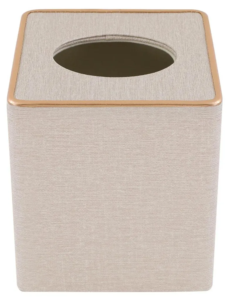 Boîte à mouchoirs blanc cassé design de table avec base magnétique