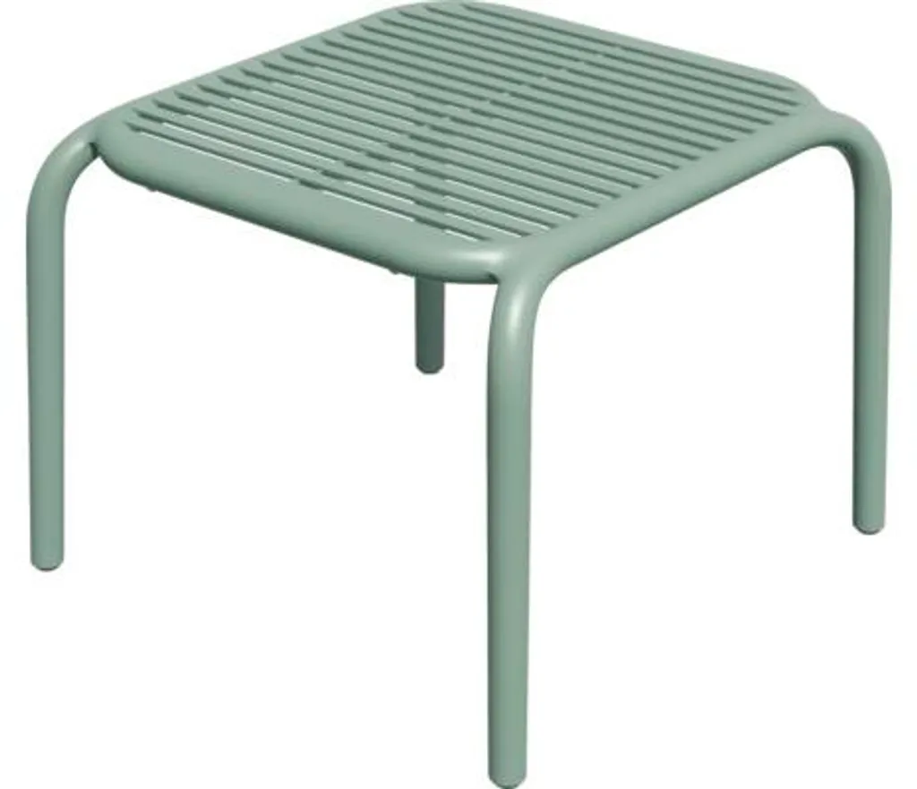 Petite table basse de jardin anticorrosion vert pastel pour petit espace