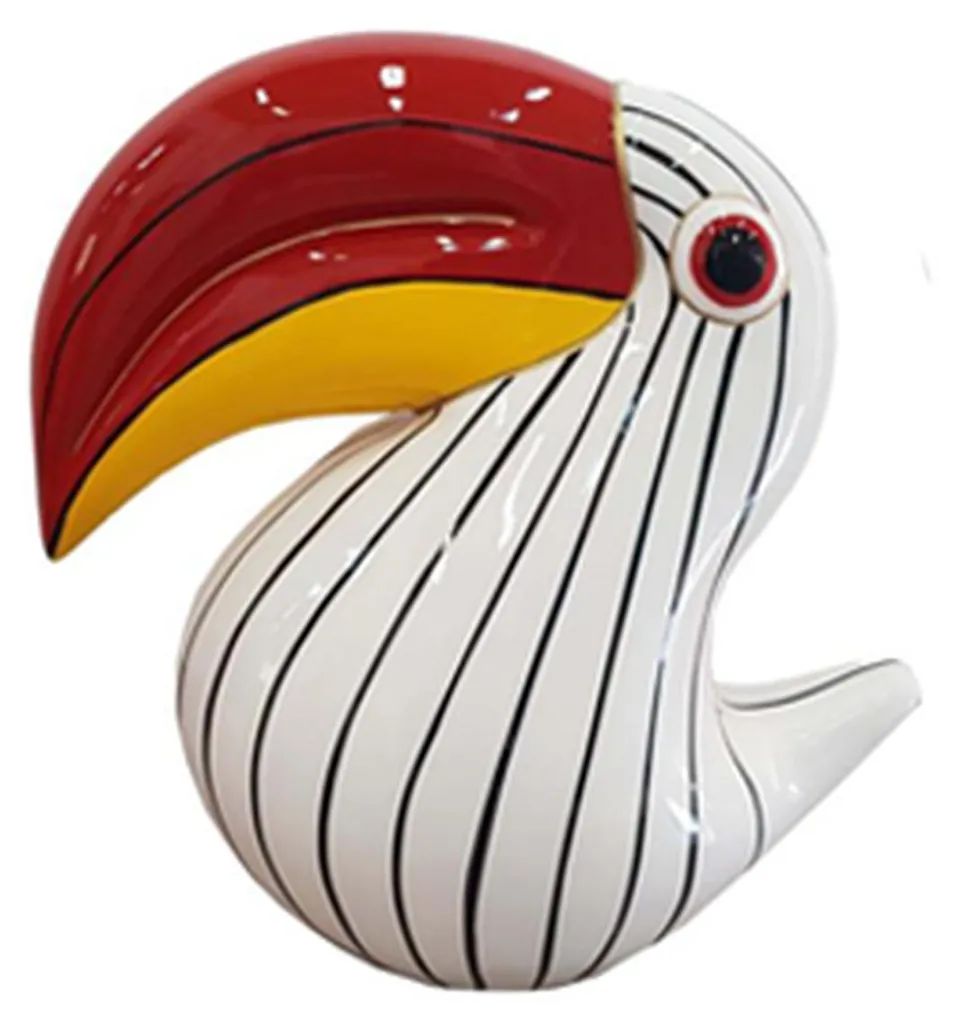 Décoration de Jardin Toucan 65cm Oiseau Moderne pour Balcon et Salon