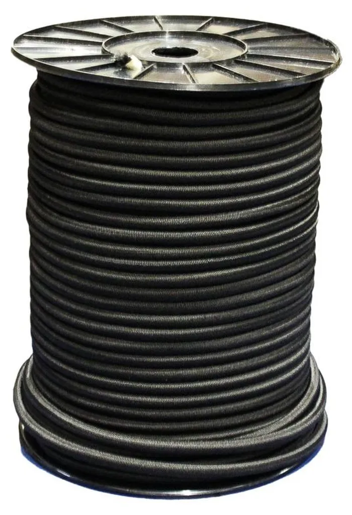 Câble élastique noir Ø8 pour fixation bâche piscine et remorques