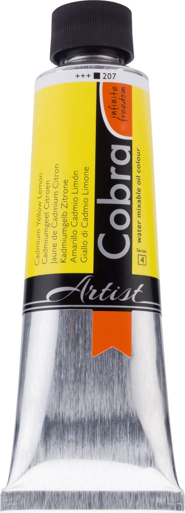 Cobra Artist Wassermischbare Ölfarbe Tube 150 ml Kadmiumgelb Zitrone 207