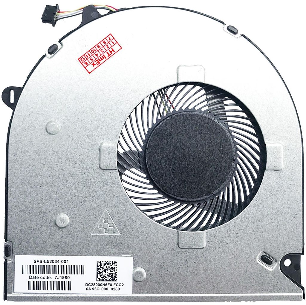 CPU Lüfter Kühler 4-Pin stecker FAN cooler für HP 15-dw0000 - Notebook PC