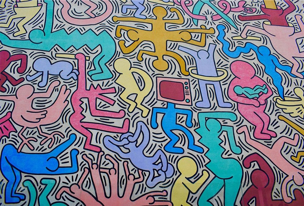 Kunstdruck auf Leinwand - In der Welt von Keith Haring - Produktbild 