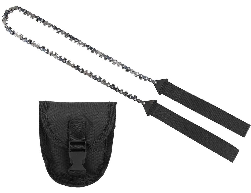 Tragbare Mini-Handkettensäge für den Außenbereich, Überleben, 33 Tonnen, Protokollierung, Camping, Taschenwerkzeug, Schwarz