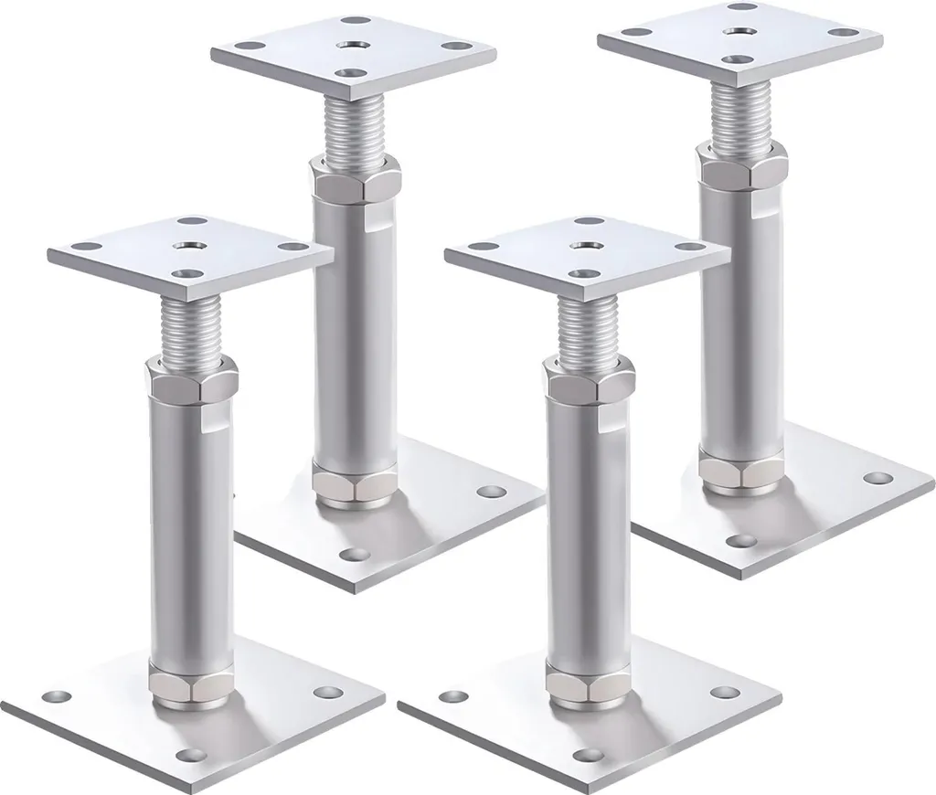 Support poteau réglable : corrigez les sols irréguliers de 145 à 225 mm