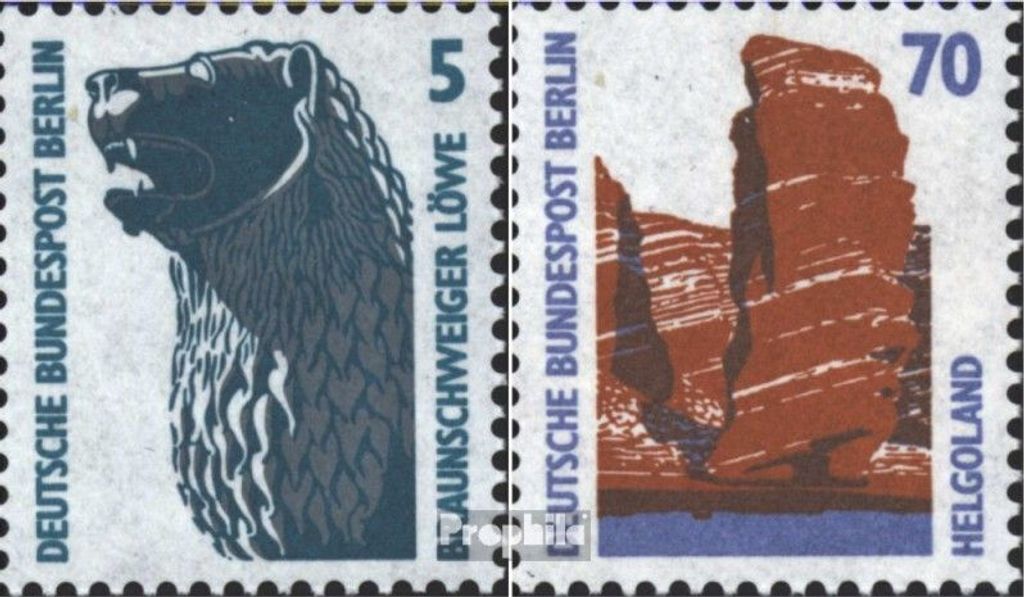 Briefmarken Berlin (West) 1990 Mi 863,874 (kompl.Ausg.) postfrisch Sehenswürdigkeiten