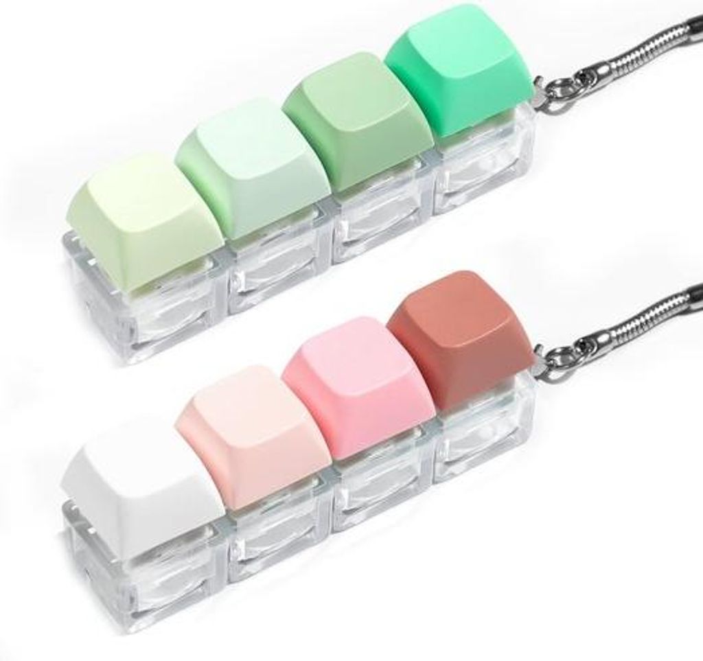 Fidget Keyboard Keychain Stress Relief Fidget Clicker 2Pcs