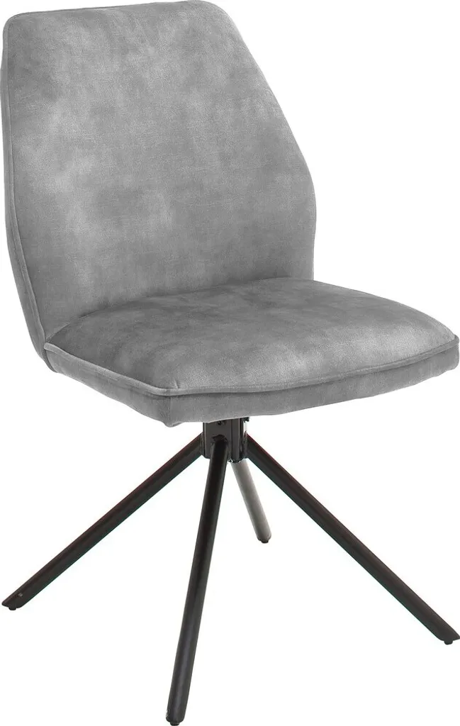 Fauteuil pivotant Ottawa lot de 2 chaises grises pour petits espaces