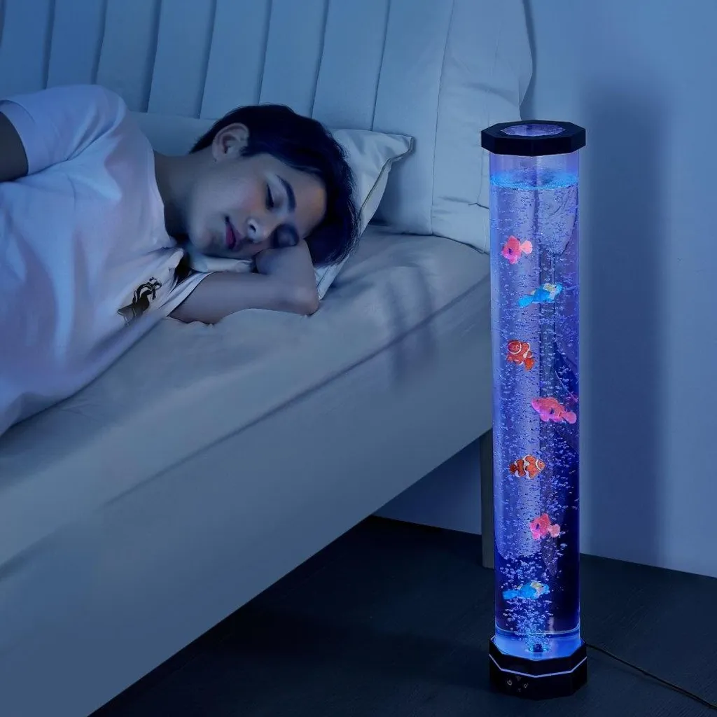 Lampada Lavica 80cm Effetto Acquario | 16 Colori LED e Pesci Tropicali - 8