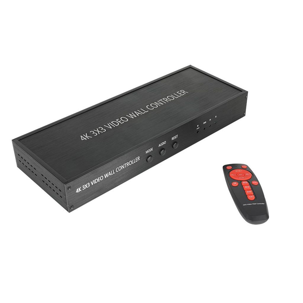 4K 3x3 HDMI TV-Videowand-Controller, Bildschirm-Stitching-Prozessor, TV-Display-Videocontroller, Wandspleiß-Controller, EU-Stecker