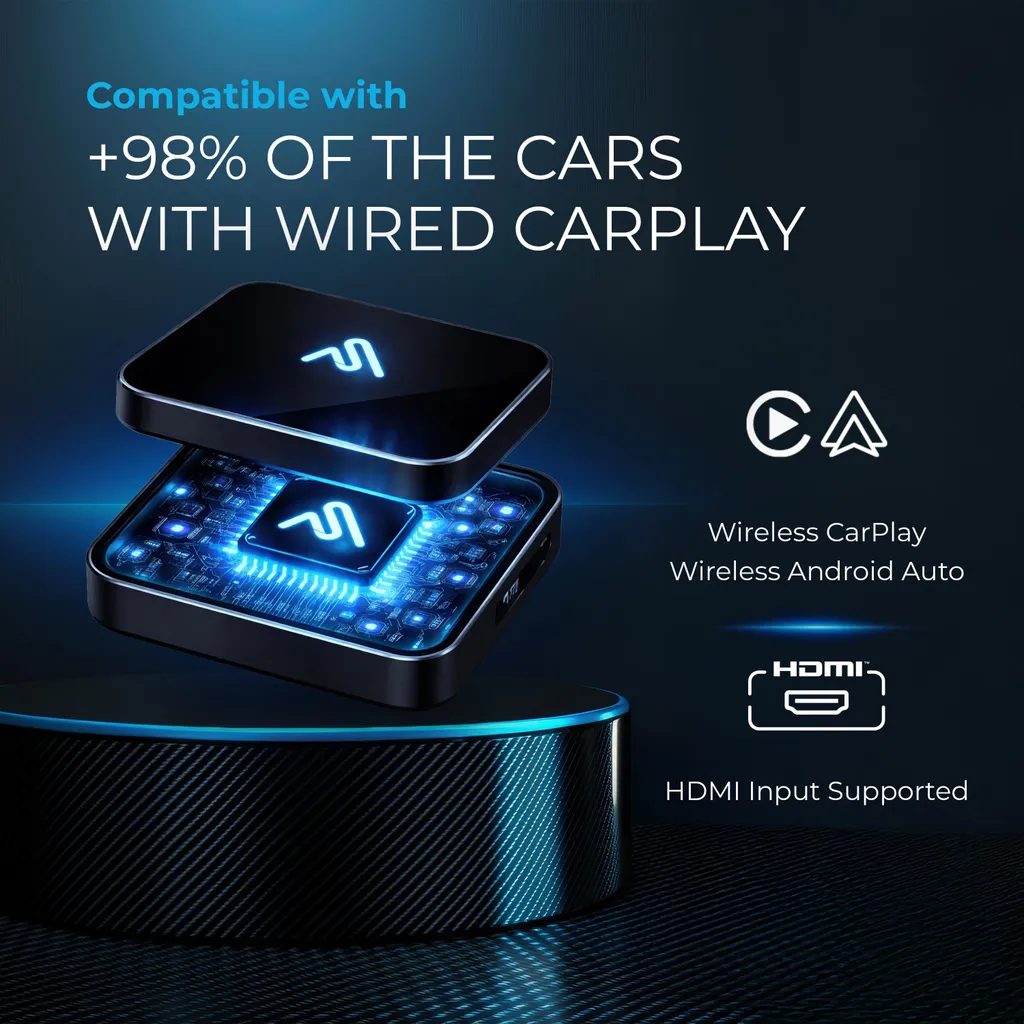 Boîtier Wireless CarPlay Android Auto avec Sortie HDMI Haute Définition - 6
