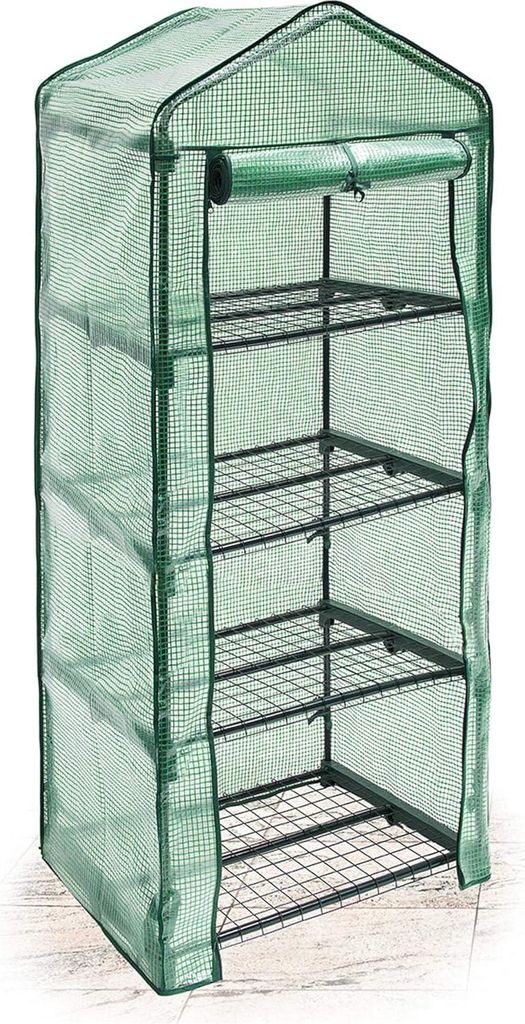 Relaxdays 4052025044855, Kas, Groen, Kunststof, Staal, 1 Productafbeelding 