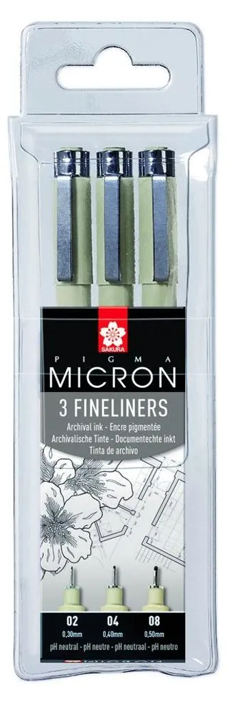 Feutres fins Sakura Pigma Micron noir pointe calibrée pour tracé précis