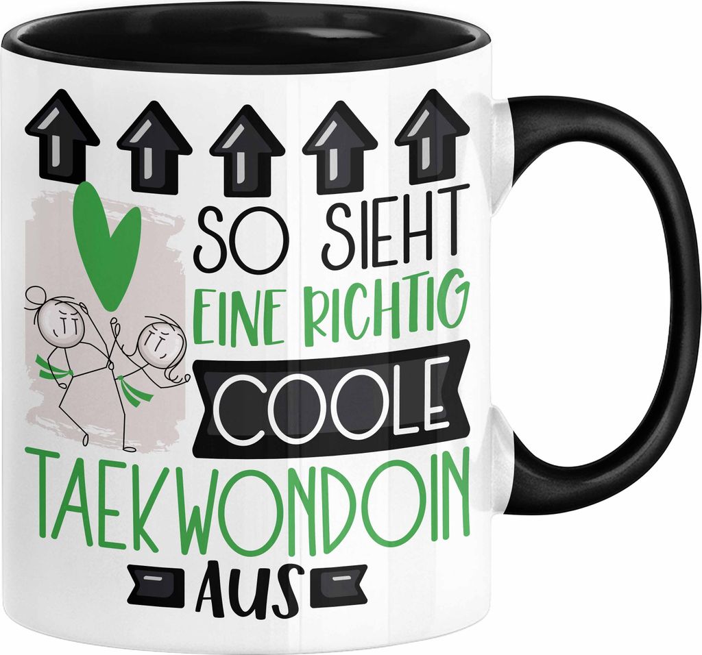 Taekwondoin Geschenk Tasse Geschenkidee für Taekwondoin Geburtstag Weihnachten Spruch So Sieht Eine Richtig Coole Taekwondoin Aus Kaffee-Becher (...