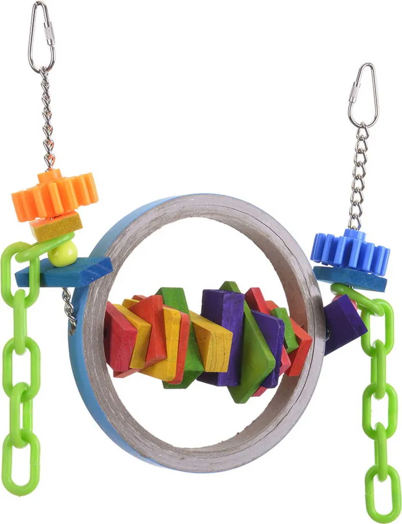 Busy Beak Gioco Pappagalli Grandi e Medi: Distruggi-Noia in Legno Naturale