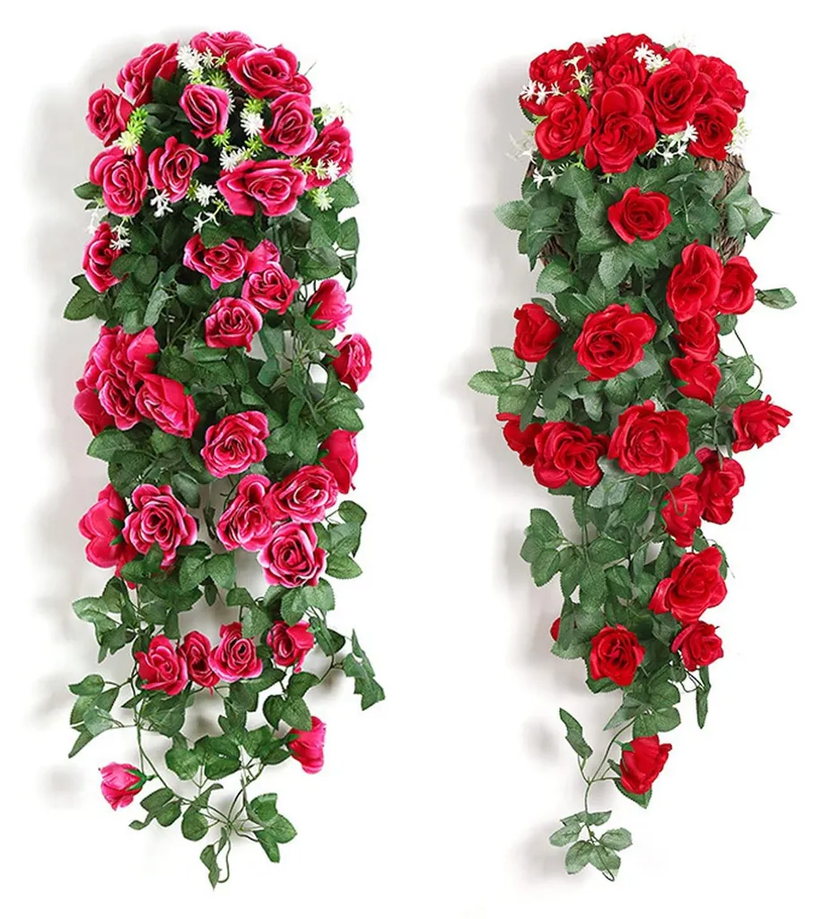 Fleurs artificielles de balcon pour décoration murale sans arrosage