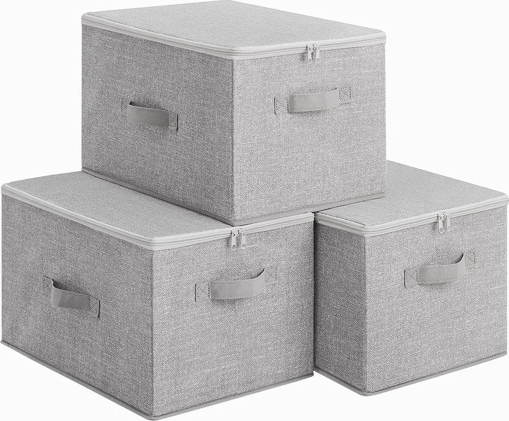 Boîte de rangement grise anti-poussière : Finissez-en avec le désordre !