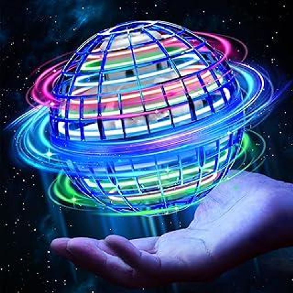 Airabc Fliegender Ball,Magic Flying Orb Ball,Hand Controlled Hover Ball Schwebender Ball mit LED Licht Flying Spinner Mini Drohne Für Kinder Gesch...