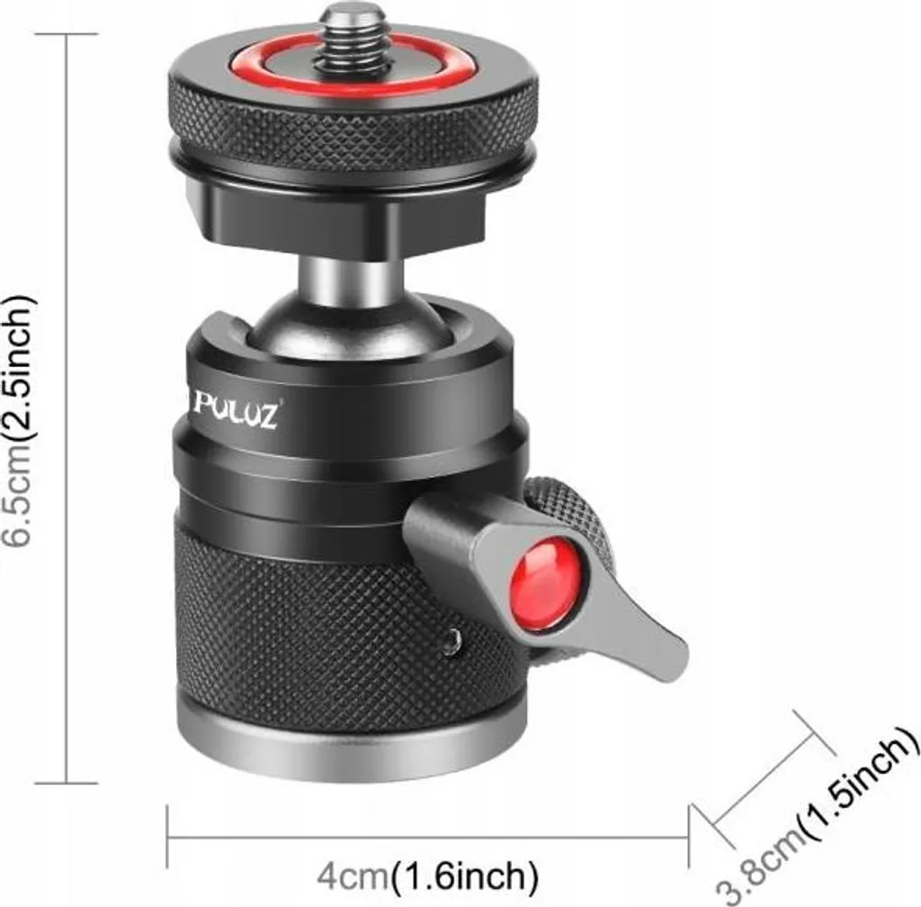 Support rotule caméra 3D avec double griffe flash et fixation 1/4 pouce - 7