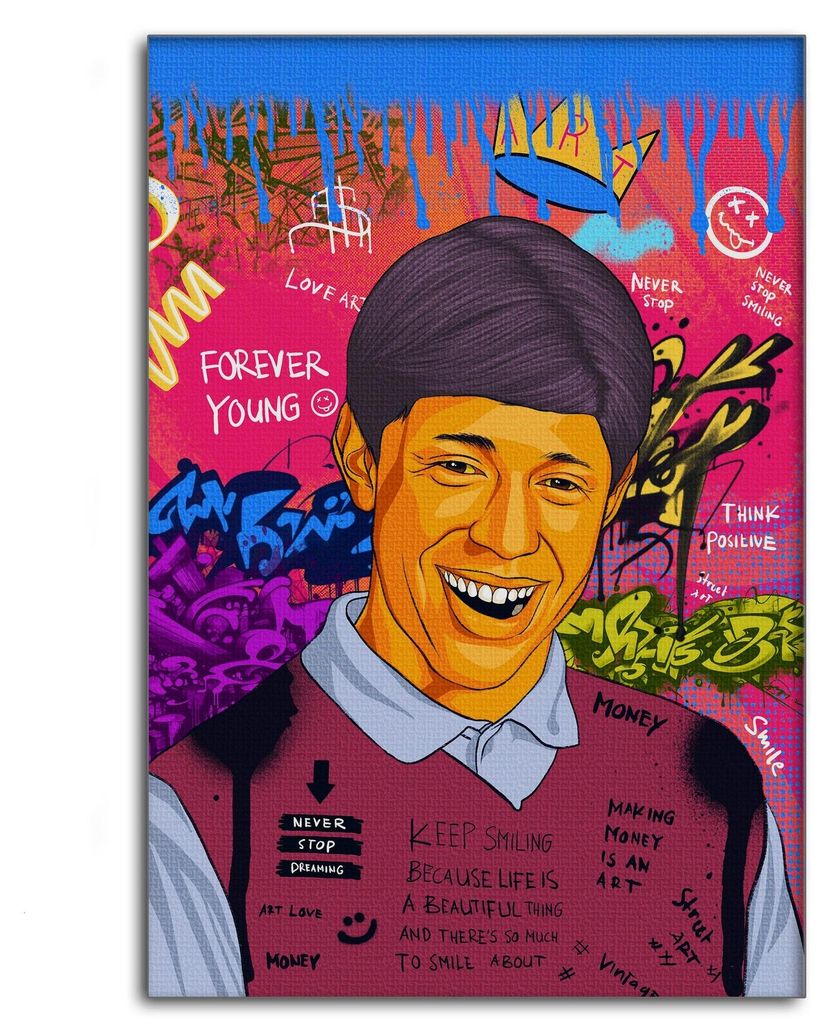 Kyle Craven - Leinwandbild Pop Art: 150x200 cm / Leinwand / Weißer Rahmen