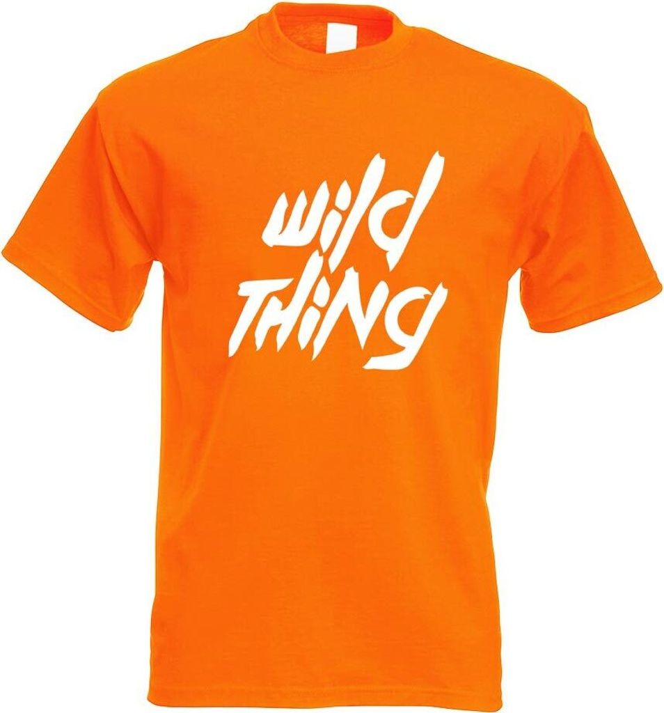 Kiwistar - T-Shirt - orange - Wild Thing - Girl - Tussi Motiv Bedruckt Funshirt Design Print - mit Motiv Bedruckt - Funshirt Design - Sport - Freiz...
