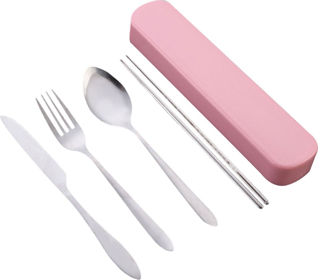 1 Besteckset, rutschfest, gratfrei, lebensmittelecht, glatte Oberfläche, BPA-frei, tragbar, wiederverwendbar, Reiseutensilien, Besteckset, Picknic...