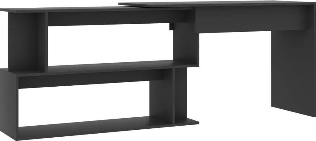 vidaXL Rohový stôl sivý 200x50x76 cm odvodený výrobok z Obrázok produktu 
