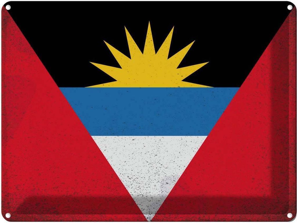 vianmo Blechschild 30x40 cm Antigua und Barbuda Flagge Fahne Wappen