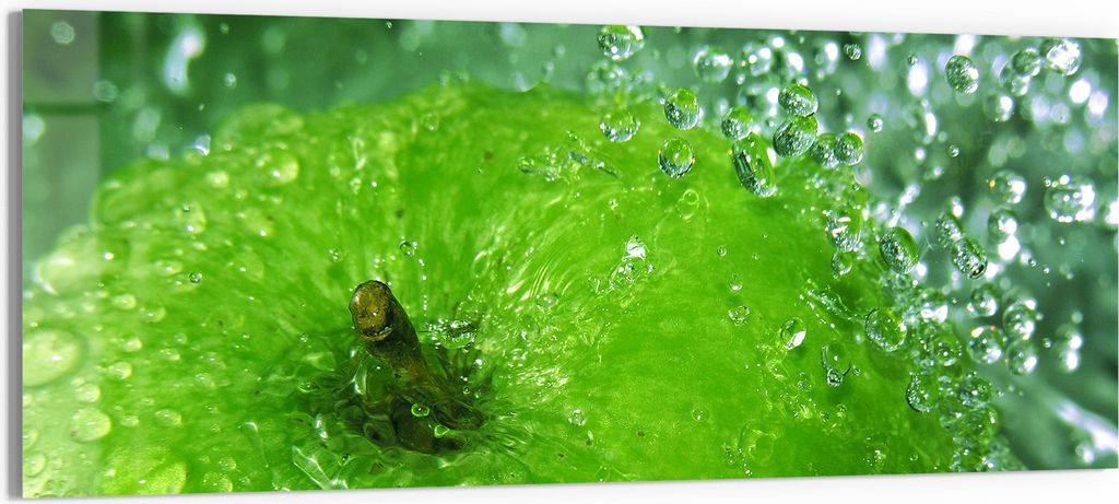 DEQORI Glasbild Acryl 125x50 cm 'Erfrischende Vitalität' Wandbild Bild modern Deko