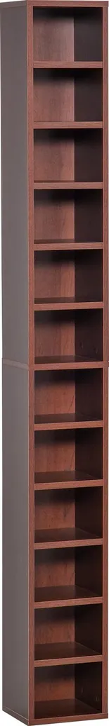 Colonne rangement 12 compartiments pour 204 CD - Meuble slim 21x20x175cm
