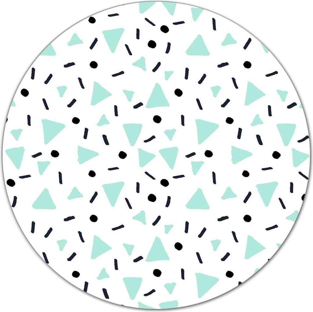 Glas-Herdabdeckplatte Glaskeramikkochfeld-Abdeckung Schneideplatten - 40 cm - Retro blau schwarz