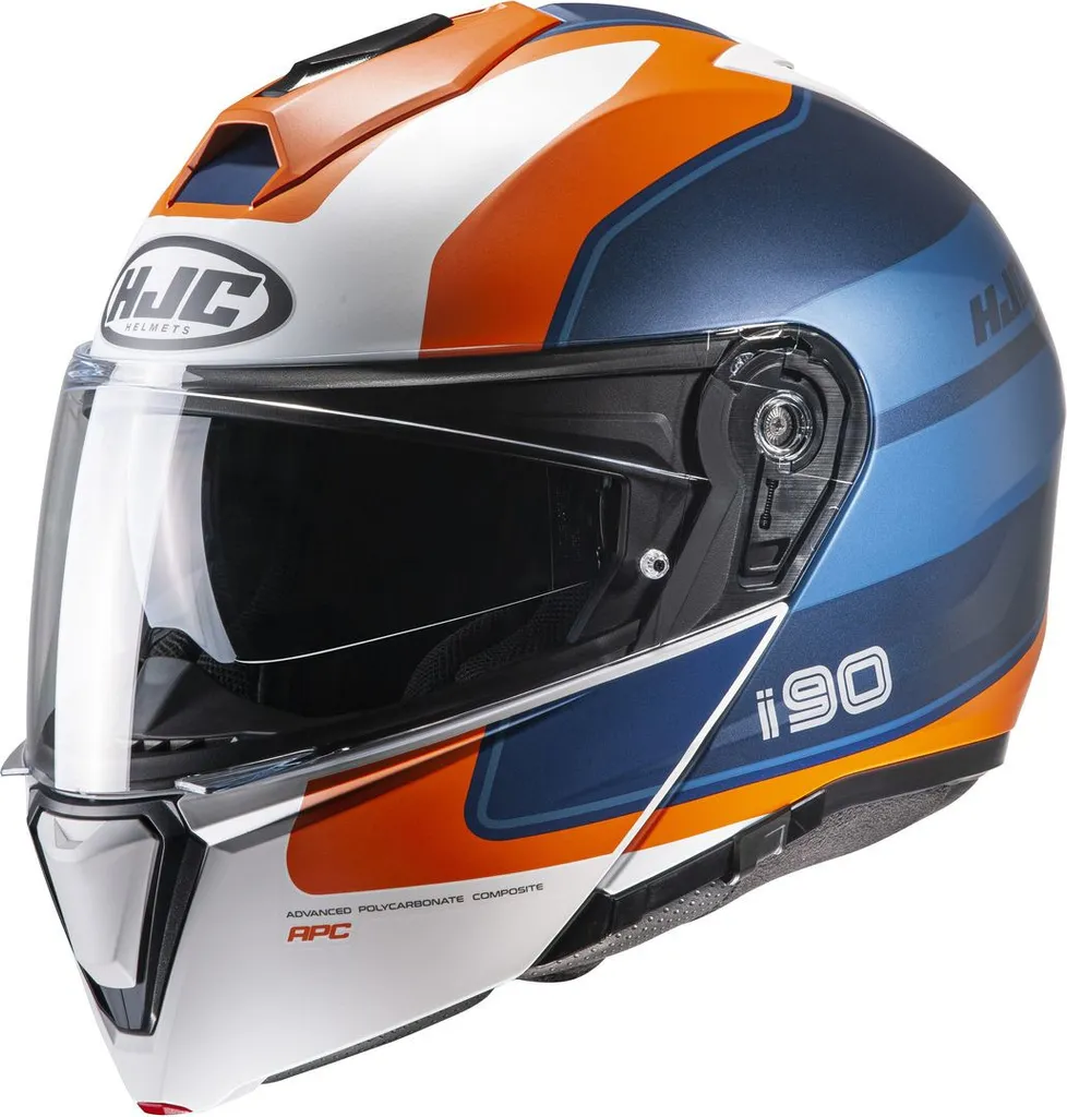 Fini la Buée avec le Casque HJC i90 Wasco Modulable Bleu Orange S - Pinlock