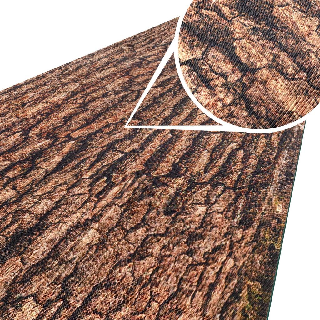 Küchenläufer Läufer GreenLine Flurläufer Teppichläufer Textil Baumrinde Holz Braun 52x100cm