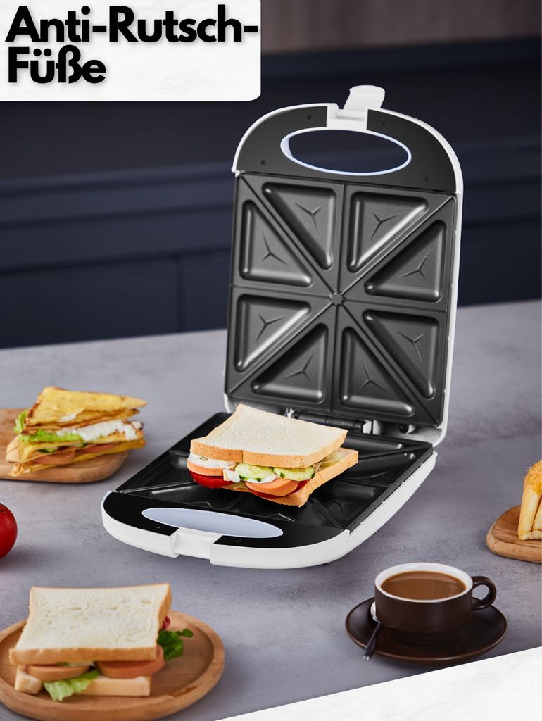 Steinborg XXL 4er Sandwichmaker | Edelstahl Sandwichtoaster Produktbild 4