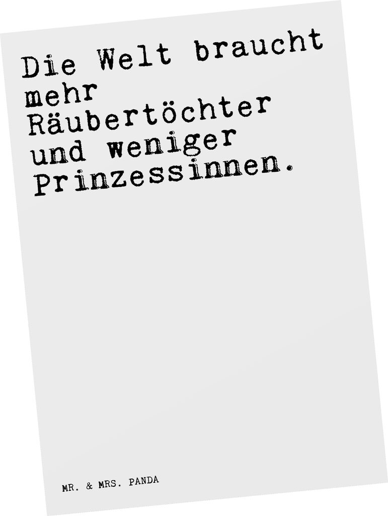 Mr. & Mrs. Panda Postkarte Die Welt braucht mehr... - Weiß Produktbild 