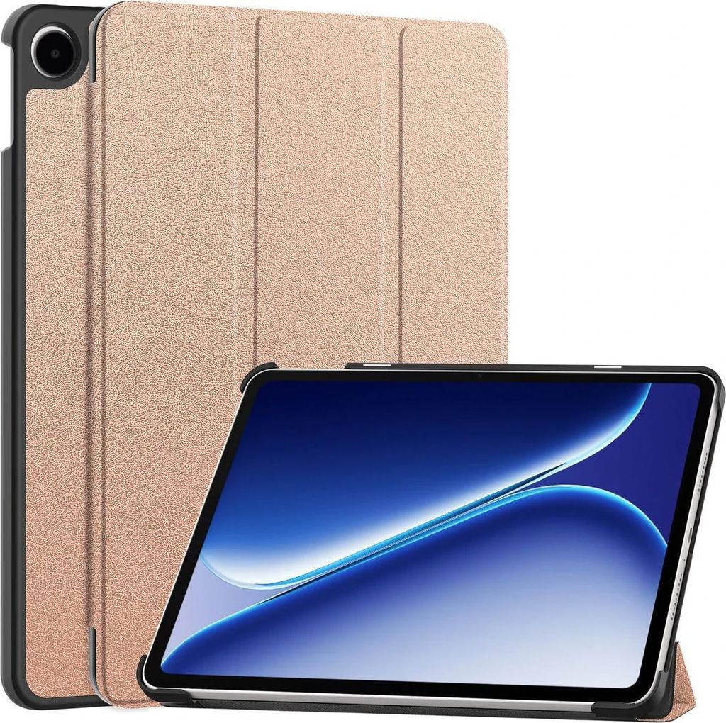 Schutzhülle für OnePlus Pad Go 2 / Oppo Pad Air5, Bizon Case Tab Croc, Rosegold