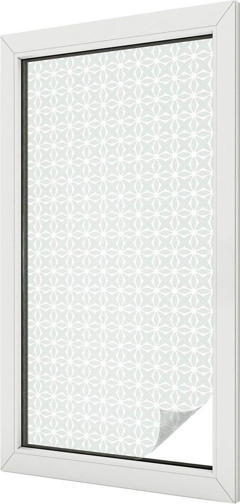 Buntglas Fensterfolie – 100x100 cm – Stained-Glass Design – blickdichte dekorative Sichtschutzfolie – selbstklebend, UV-Schutz – Harmonis...