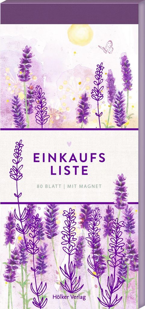Coppenrath Verlag GmbH & Co.KG Einkaufsliste - Lavendel - 80 Blatt | Mit Magnet