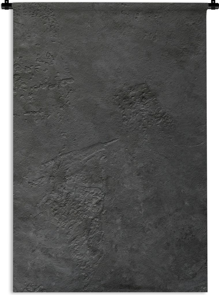 MuchoWow Wandteppich Wandbehang Beton - Strukturiert - Industriell - Schwarz - Grau 120x180 cm Tapisserie Dekoration Wandtuch - Schlafzimmer - De...