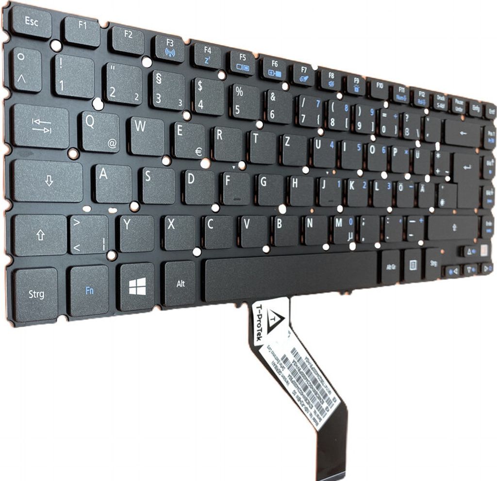 DE - Schwarz Tastatur Keyboard mit Beleuchtung kompatibel für Model: NSK-R2ABW-C00