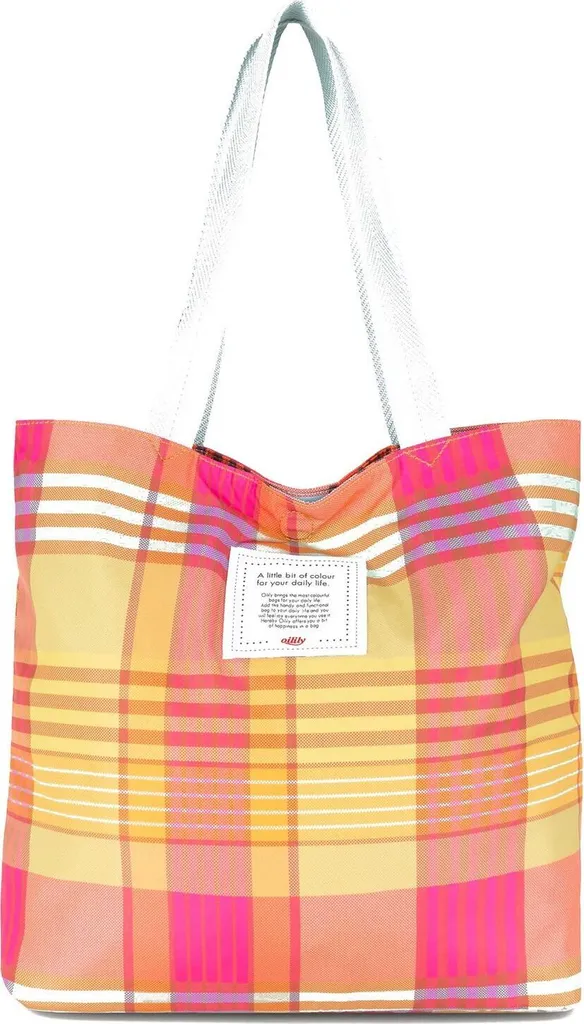 Sac Shopper Oilily Romy Penelope Check Blue Haze Design Coloré 2-en-1