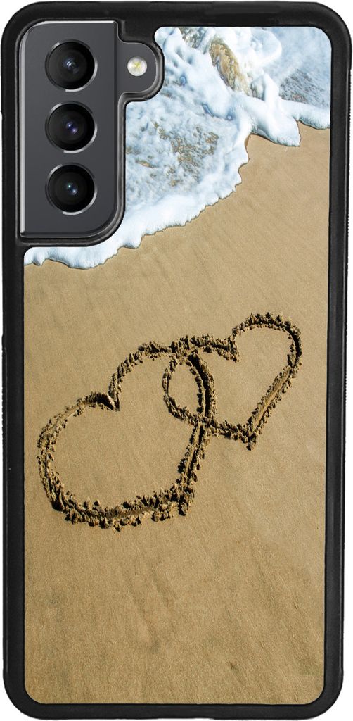 TPU Silikon Hülle für Samsung Galaxy A34 5G Handy Cover Case Schutzhülle Handyhülle Bumper MOTIV 272 Herzen Strand Meer