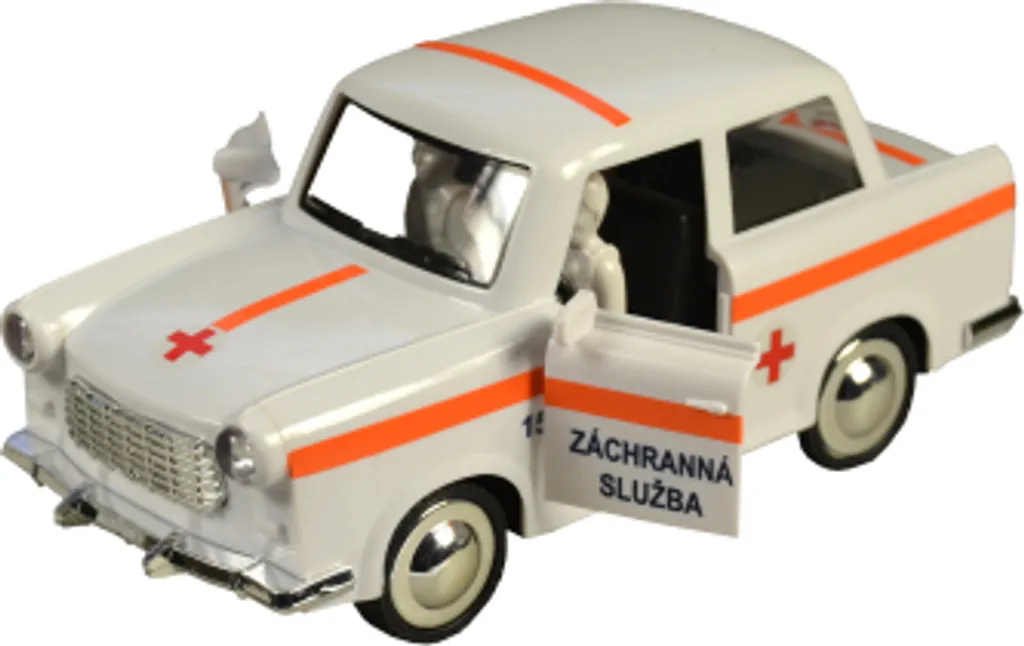 Ambulance jouet 20x10cm pour créer des missions de sauvetage enfant