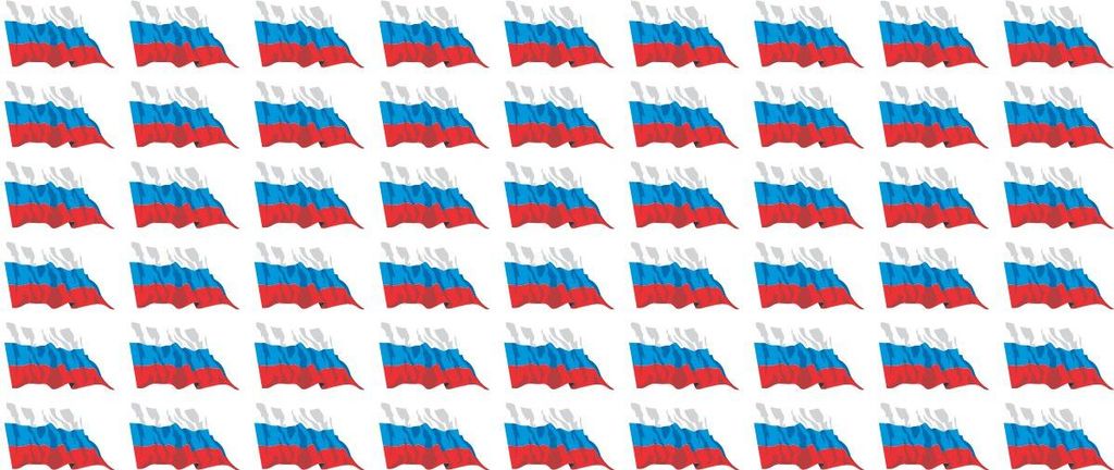 Mini Aufkleber Set - Pack wehend - 20x12mm - selbstklebender Sticker - Russian Federation - Flagge / Banner / Standarte fürs Auto, Büro, zu Hause...