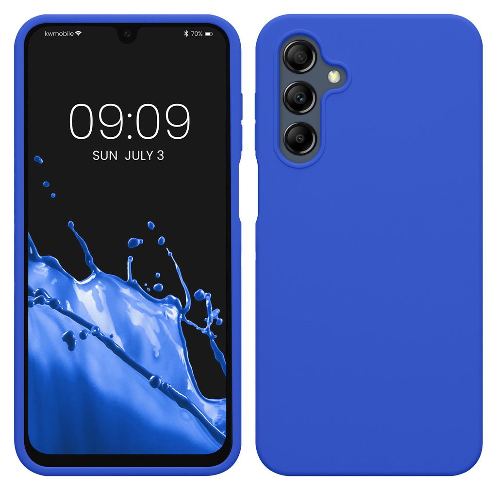 kwmobile Handyhülle für Samsung Galaxy A16 5G Hülle - Case Silikon - Kabelloses Laden - Schutzhülle Cover in Baltik Blau