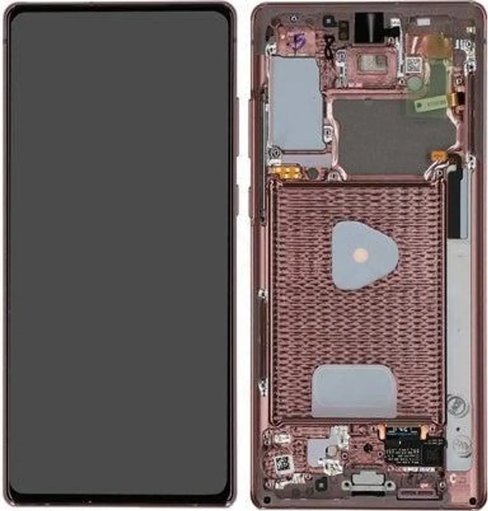 Écran LCD Galaxy Note 20 5G Mystic Bronze avec Vitre Tactile et Châssis