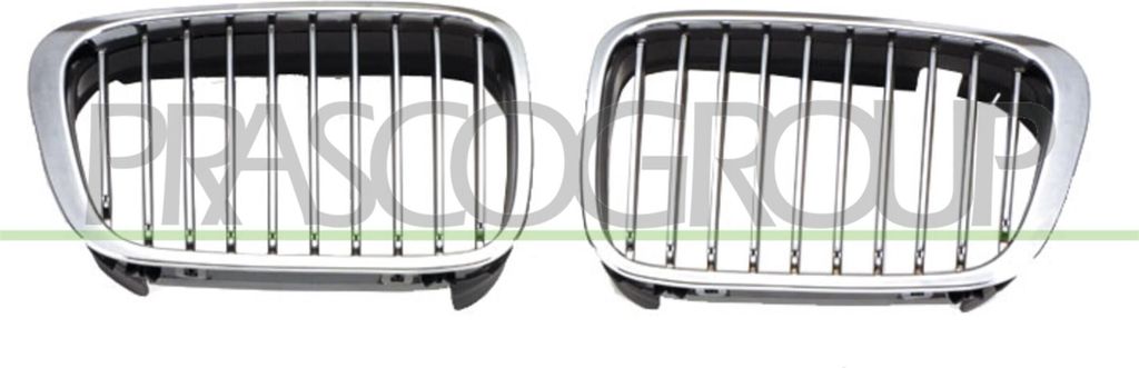 PRASCO BM0182034 Kühlergrill Frontgrill für BMW 3 Cabrio (E46) Links Schwarz