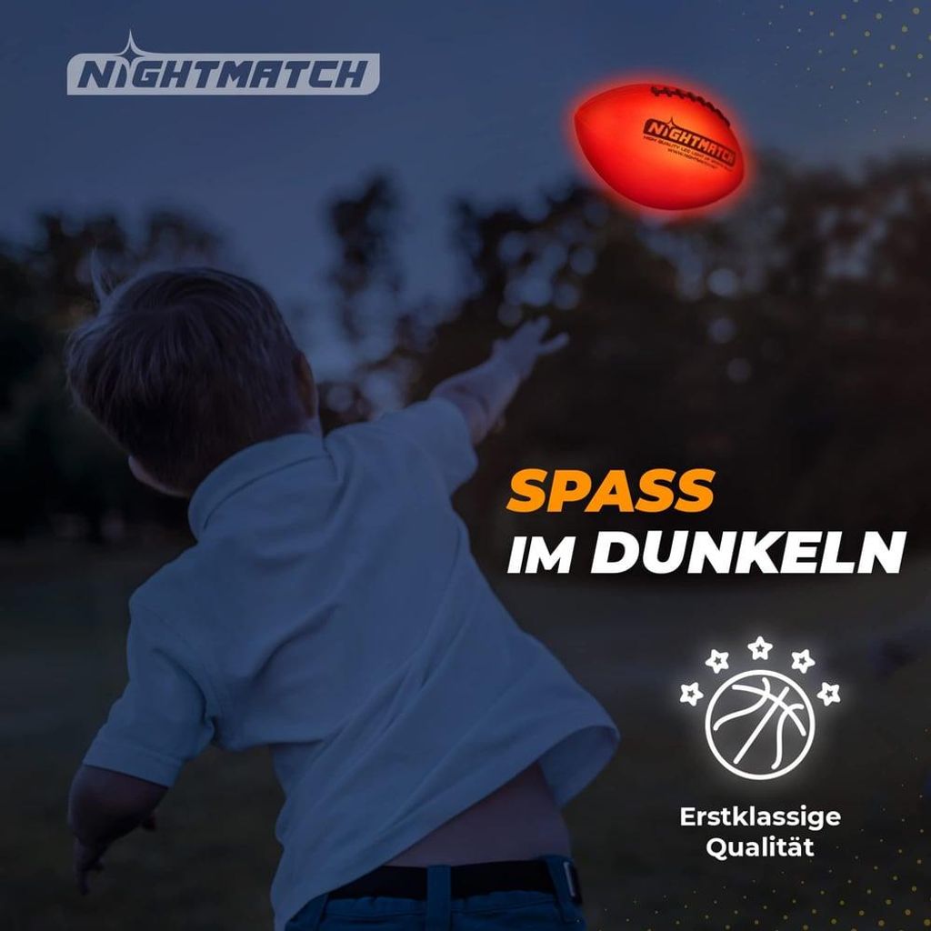 NIGHTMATCH Leuchtfootball - Gr.3 - Orange