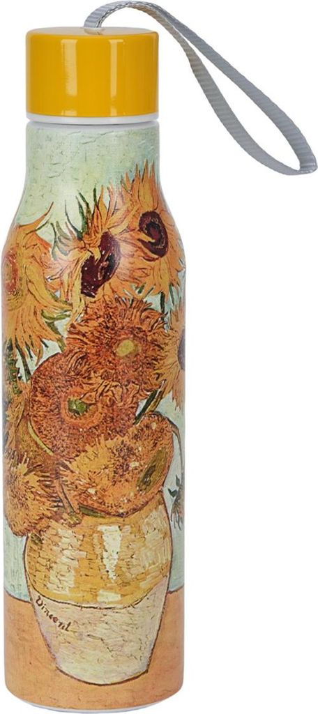 DUO | Isolierflasche - Thermosflasche - 500 ml - Van Gogh Sonnenblumen - Edelstahl - Trinkflasche - Auslaufsicher